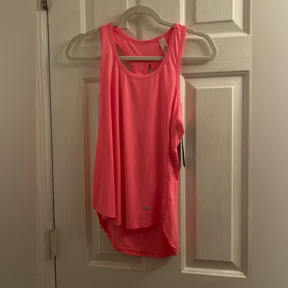Size small bright pink tank top keyhole racerback activewear athletic - Picture 2 of 5